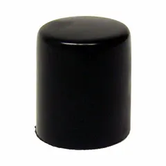 Plastic end cap for wheelchair tubing. Covers tube ends to protect against sharp edges and debris. Fits standard wheelchair tubing.