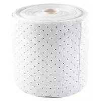 CONDOR Sorbent Roll: Polypropylene, White, 300 ft Roll Lg, 15 in Roll Wd