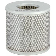 Replacement filter element for coalescing applications. Filtration rating of 0.3 micron. Constructed from glass and synthetic materials. Used to remove liquid aerosols and fine particulates from compressed air or gas streams in pneumatic systems.