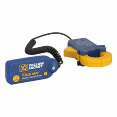 Wireless current probe from the YJACK® series with a 1 3/16 in jaw size. Features an LED display and Bluetooth connectivity for pairing with the YJACK VIEW® app. Used for measuring electrical current in HVAC and industrial applications to assist with system diagnostics.