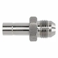 This stainless steel compression fitting is a clean and bagged single-ferrule design for tube connections. It has a 1/4 in OD on both ends and is compatible with Parker CPI brands. Suitable for industrial fluid systems requiring leak-free connections