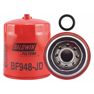 BALDWIN FILTERS Fuel Filter: Spin-On, 3 11/16 in Outside Dia, 1"-14 Thread Size, Cellulose - Spin-On Fuel Filters