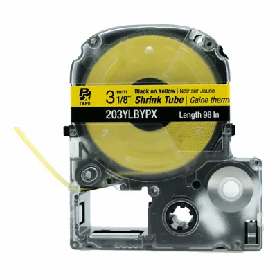 EPSON Sleeve Label: 1/8 in, Polyolefin, Yellow (Matte) - Epson Continuous Sleeve Label Roll Cartridges