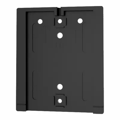 RETRACTA-BELT Wall Mount Plate: Black, 4 in Overall Ht - Mountable Receivers for Retractable Belt Barriers