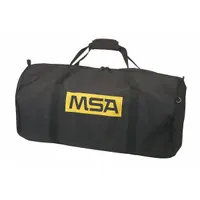 This black respirator storage bag from MSA measures 29 inches in length and is designed as a soft-sided case for protecting and transporting respiratory equipment. Suitable for industrial environments, it provides secure enclosure during handling and storage
