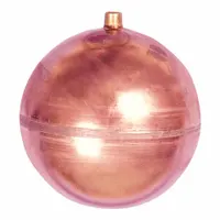 WATTS Float Ball: Float Ball, 1/4"-20, 1/4"-20 Thread Size, Internal, Threaded, Cylindrical, Copper (MPN C5)