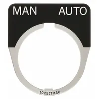 Legend Plate: 30 mm Panel Mounting Size, Half-Round, 1 5/8 in Overall Wd, For Series 10250T (MPN 10250TM67)