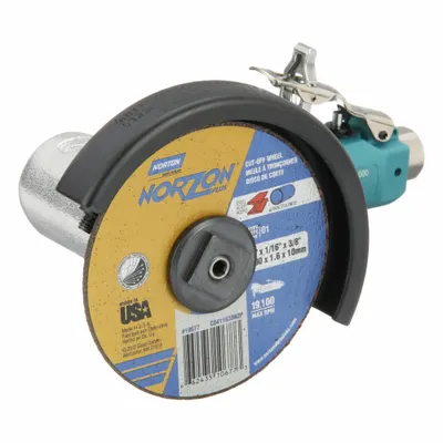 DYNABRADE Cut-Off Tool: 4 in Wheel Dia, 0.7 hp Horsepower, 20,000 RPM Max. Speed - Standard Reach Parallel Mount Air-Powered Cut-Off Tools
