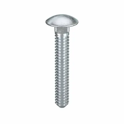 USA INDUSTRIALS Carriage Bolt: Square Neck, #10-24 Thread Size, 1 1/4 in lg, Steel, Grade 2 - Grade 2 Steel Square Neck Carriage Bolts