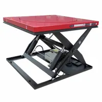 DAYTON Scissor Lift Table: Electric, 3,500 lb Load Capacity, 43 5/8 in Max Lifting Ht, 115V AC