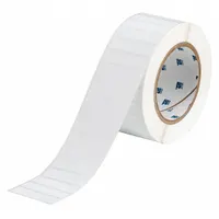 Pre-Cut Label Stock Roll: Tamper Indicating, 1/2 in x 2 in, 1/2 in, White (Matte) (MPN THT-53-351-3)