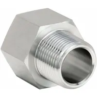 Metal Pipe Straight: Straight, 316 Stainless Steel, 3/4 in x 3/4 in, 4,300 psi, 1 3/8 in Lg (MPN 12-12 RA-SS)