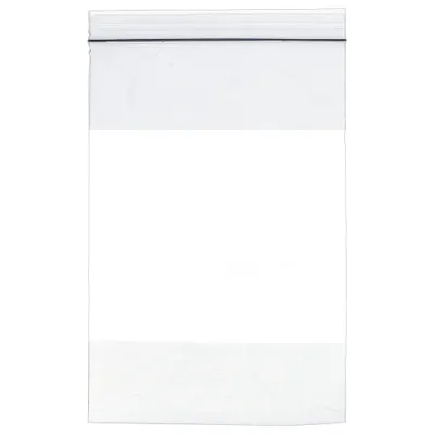OEM Reclosable Bag: 4 mil Thick - White Block Reclosable Poly Bags