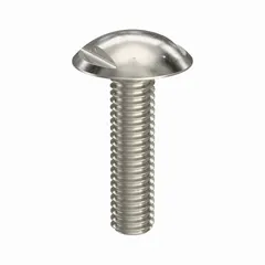 M3x0.50 thread, 12 mm length, truss head with spanner drive, 316 stainless steel, plain finish, 5 mm width across flats. Used for fastening panels in hygienic environments requiring corrosion resistance and tamper-resistant assembly.