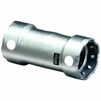 VIEGA MEGAPRESS Crimp Coupling Fitting: 2 in Pipe x 2 in Pipe Size, Press-fit x Press-fit, FKM (MPN 91315)