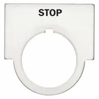 Legend Plate: 30 mm Panel Mounting Size, Half-Round, 1 1/2 in Overall Ht x 2 in Overall Wd (MPN 52NL04)
