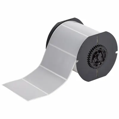 BRADY Pre-Cut Label Stock Roll: 2 in x 4 in, Acrylic, Permanent Adhesive, 750 Labels - Brady Thermal Transfer Precut Label Rolls