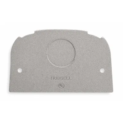 HUBBELL WIRING DEVICE-KELLEMS Above Floor Fitting: Rectangular, Silver, Aluminum - Aluminum Electrical Floor Box Covers
