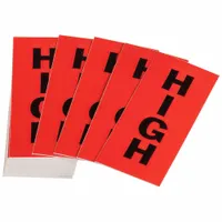 Pipe Marker Label Kit: High, Red, Black, Fits 2 1/2 to 7 7/8 in Pipe O.D., 50 Pipe Markers, 50 PK (MPN 176229)