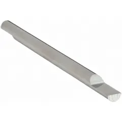 This double-end carbide engraving tool blank is made from 720-grade carbide for wear resistance. It has a 1/2" diameter, 6" overall length, and a 5/8" split length. Used for precision marking, serializing, and engraving on metals, plastics, and composites in industrial manufacturing.