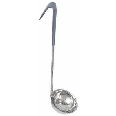 CRESTWARE Ladle: 4 oz Capacity, Stainless Steel, Gray, 14 in Overall Lg, Unfinished - Ladles