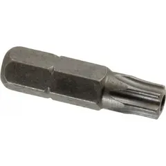 Imperial Security Torx® head bit, size TR30, with hex drive. Impact rated S2 steel construction. Pack of 5. Used for driving Security Torx® fasteners in assembly and repair tasks.