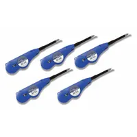 FLUKE NETWORKS Fiber Connector Cleaner: One-Push, 3,000 Cleaning Cycles, MPO, Fixed Tip, 5 PK (MPN QC-MPO-12/24-5P)