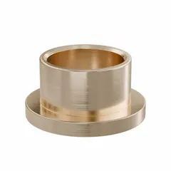This lubricated general purpose metallic flanged sleeve bearing is made from SAE 841 bronze. It has a 5/8 in bore, 3/4 in OD, and 1/2 in length, with an operating temperature range of -35°F to 300°F. The flanged design supports radial and axial loads in rotating or oscillating shaft applications such as conveyors, pumps, and industrial machinery. Sold in a pack of 10.