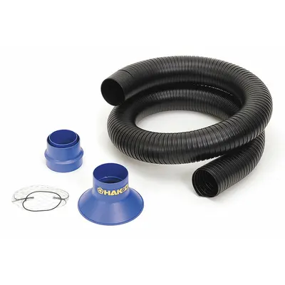 HAKKO Fume Extractor Duct Kit: 4.5 in Nozzle Wd, 3.9 ft Overall Lg - Hakko Benchtop Soldering Fume Extractor Hose Kits