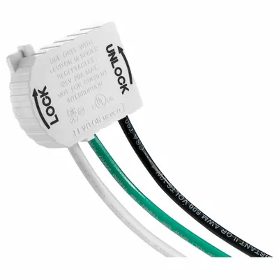 LEVITON Receptacle Wiring Module: Lev-Lok, 125V AC, 20 A, 3 Wire - Snap-In Wiring Modules