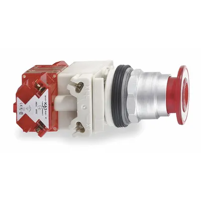 SCHNEIDER Mushroom Head Push Button: Illuminated, Mushroom Head Profile, Non-Metallic - Illuminated Mushroom-Head Push Buttons