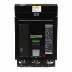 Molded Case Circuit Breaker: 600 A Amps, 25kA at 600V AC, Adj, Box Lug, CBA, 3 Poles, 600V AC, MJ (MPN MJA36600). Key specifications — Terminal Connection: Box Lug; Phase Connection: CBA; Max. AIR Rating: 25kA at 600V AC; Instantaneous Trip: Adjustable; Series: MJ.