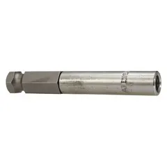 This APEX bit holder is designed for power tool applications, featuring a 1/4-inch hex-compatible bit shank and magnetic retention to secure bits during fastening or drilling tasks. It is intended for standard drilling and screwdriving operations, not for high-torque impact drivers.