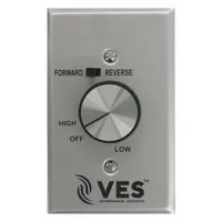 Speed Control: Dial, SPST, 3 Switches or Dials, 120V AC, Aluminum Plate, Silver Plate, 5 A (MPN ICFCFR5-S)