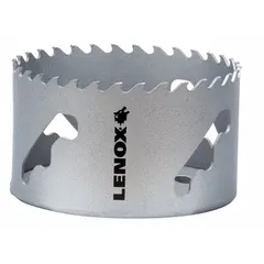 This hole saw is designed for cutting clean holes in wood, metal, plastic, and drywall. It features a 3 3/4 in diameter, 3 teeth per inch, a 1 7/8 in maximum cutting depth, and a 5/8"-18 thread size. Suitable for electrical, plumbing, and HVAC installations.