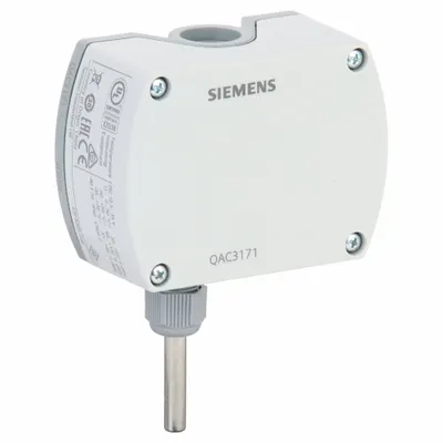 Siemens Temperature Sensor: Outdoors, Conduit Box, -58°F to 122°F, 4 to 20 mA, Plastic - Outdoor Temperature Sensors