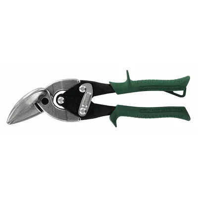 MIDWEST SNIPS Aviation Snip: Right/Straight, 9 3/4 in Overall Lg, 1 1/4 in Cutting Lg - Aviation Snips