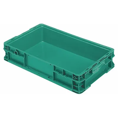 ORBIS Straight Wall Tote: 5.4 gal, 24 in x 15 in x 5 in, Stacking Capable - Solid Straight-Wall Containers