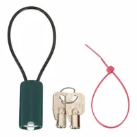 Locking Key Holder: 50 Key Capacity, Black, 4 in Chain Lg (MPN C4201-4-KA-6201)
