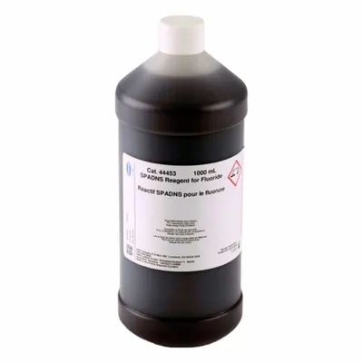 HACH Fluoride Reagent Solution: Reagent, 1 L Volume, Semi-Solid, 0.02 to 2 mg/L F⁻ - Additional Calibration Solutions & Standards
