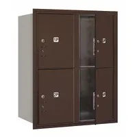 Mailbox: 4C, 4 Doors, Horizontal, 37 7/8 in H x 31 1/8 in W x 16 1/2 in D, Recessed Mounting (MPN 3710D-4PZFU)