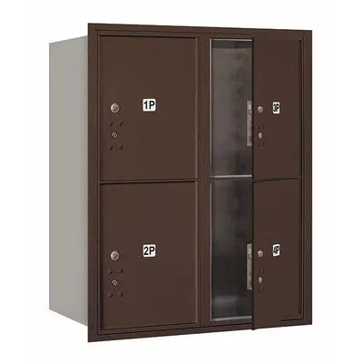SALSBURY INDUSTRIES Mailbox: 4C, 4 Doors, Horizontal, 37 7/8 in H x 31 1/8 in W x 16 1/2 in D - Multi-Unit Mailboxes