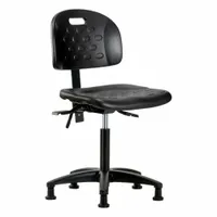 Ergonomic Chair: Polyurethane, Armless, Ht Range 19 3/4 in to 27 1/2 in, 18 in Seat Wd, 0 Casters (MPN BR-HPMBCH-RG-T1-A0-NF-RG-BLK)
