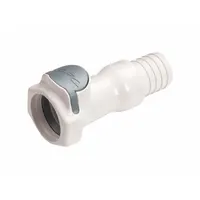 Quick Connection Coupling: Straight, 3/4 in ID Size, Quick-Disconnect Coupler x Barbed, Polysulfone (MPN HFCD171235)