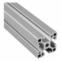 T-Slot Framing Extrusion: 15 Series, 12 ft Lg, 1 1/2 in x 1 1/2 in, Silver, Single, Grooved, 4 Slots (MPN 15QE1515L-144)