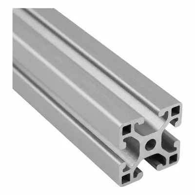 FAZTEK T-Slot Framing Extrusion: 15 Series, 12 ft Lg, 1 1/2 in x 1 1/2 in, Silver - Square Grooved Inch Profiles