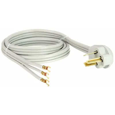 SOUTHWIRE Dryer Power Cord: 6 ft Lg, 3/10, 10-30P Plug, SRDT, PVC, 30 A Current, 250V AC - Ranges & Dryers Power Cords