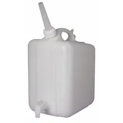 Rectangular Carboy with Spigot/Spout, 1.25 gal, HDPE, White