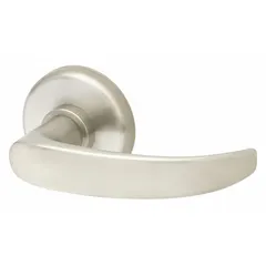 This BEST storeroom lever lockset is designed for interior doors requiring key-only entry from outside and free egress from inside, common in commercial storage rooms and utility closets. It features a satin chromium-plated stainless steel finish, 40H rose style, and an interchangeable core for simplified rekeying. The lever is ADA compliant for accessibility. Not ligature-resistant and has no visual indicator.