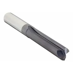 This solid carbide straight-flute drill bit features a 3/32" (0.0938") diameter and a 140° notched point. The AlTiN coating provides wear resistance and heat protection for high-speed drilling. Suitable for precision drilling in hardened steels, stainless steel, and abrasive materials in CNC machining and production environments.